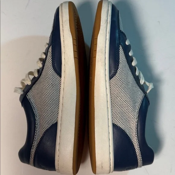 Lauren Ralph Lauren Navy and White Hailey Canvas & Leather Sneakers size 10 - Picture 6 of 7
